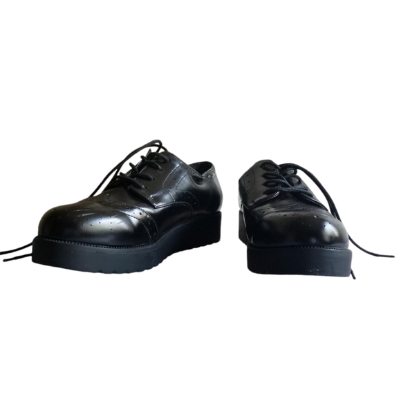 Black Platform Creeper Oxfords - Picture 2 of 5
